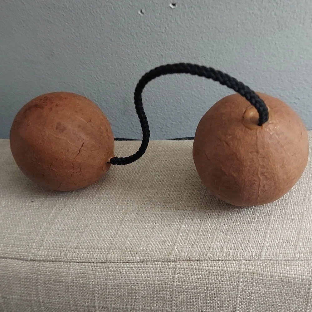 Authentic Handcrafted Aslatua Gourd Percussion Instrument Toy Art Africa Ghana